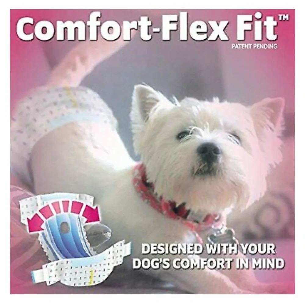 OUT! PET CARE Disposable Dog Diapers (Size M/L 18”-25” Waist, 25-75 Lbs.)